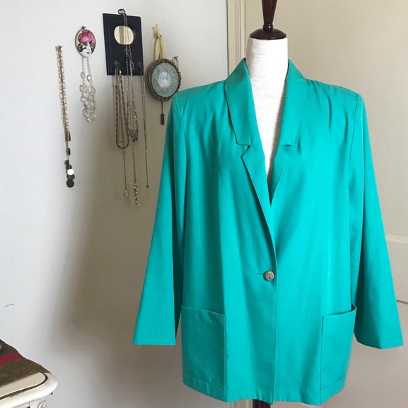 Vintage Jackets & Blazers - Vintage 80s Sag Harbor Oversized Blazer Sz 16
